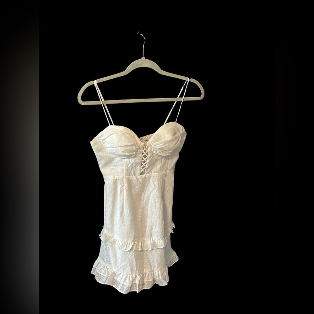 White Ruffle Dress - Picture 4 of 5
